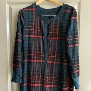 hearth & hand plaid onesie pjs